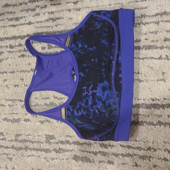Lululemon Sweaty Or Not Bra Floral Sport Backdrop Iris Flower Multi / Iris Flow - Picture 8 of 10